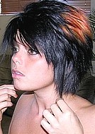 Hot Punk Babe Spreads Hairy Ass