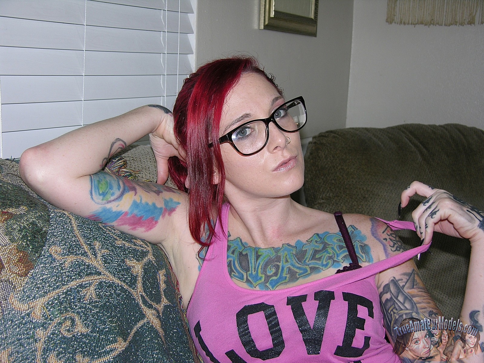 Tattoo Glasses - Glasses Redhead Tattoo Porn Black | Sex Pictures Pass
